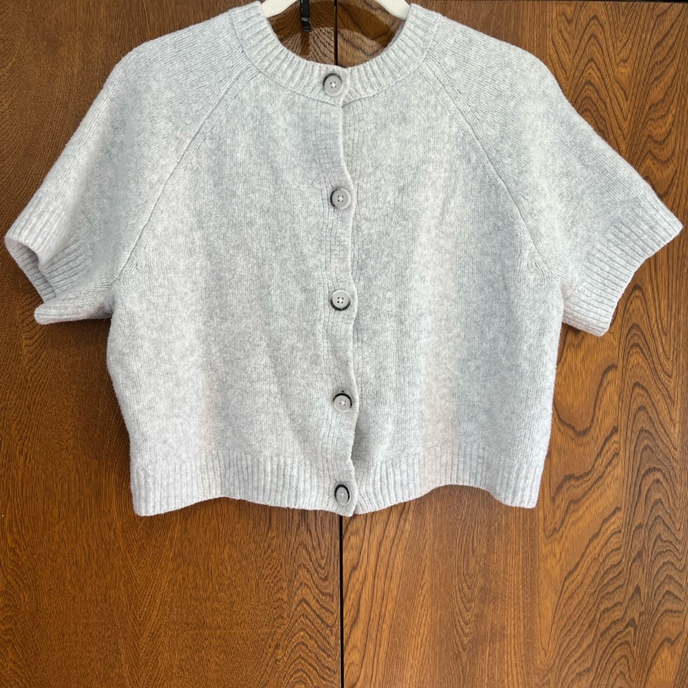 Universal Thread Light Gray Button-Up Cardigan - image 1